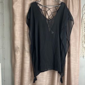 Sheer beach cover up